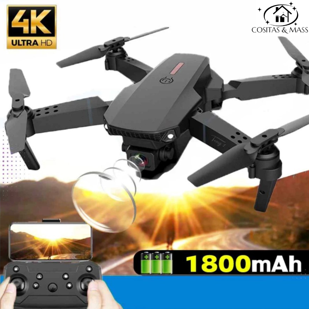 Drone E88 Pro Max – Cámara HD, diseño plegable y vuelo estable